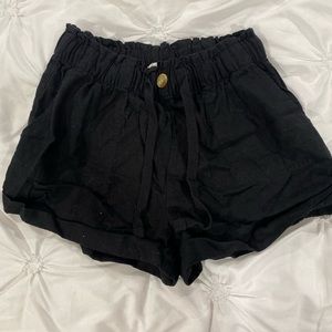 Black cotton shorts, soft and comfortable size small